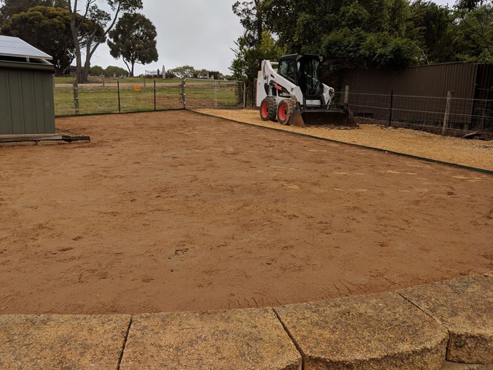 Preparation and installation of instant lawn at Williamstown